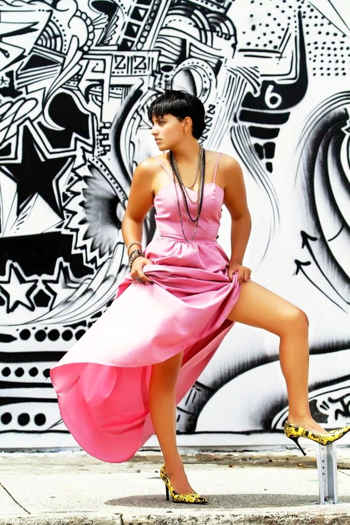 Female model photo shoot of SandyFlowerA by Duane Heaton in Miami Wynwood, Design District