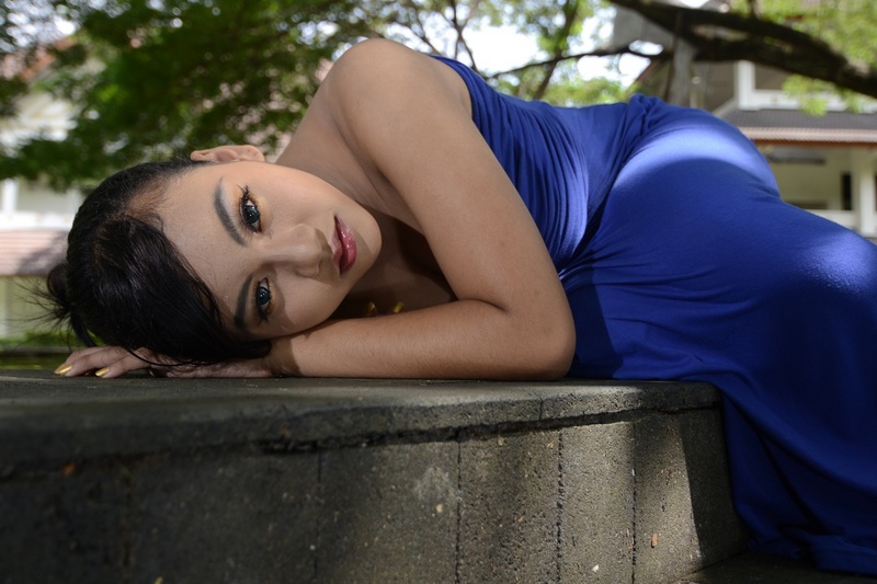 Female model photo shoot of Areli Tabitha in Plaza FSR ISI Yogyakarta, Indonesia