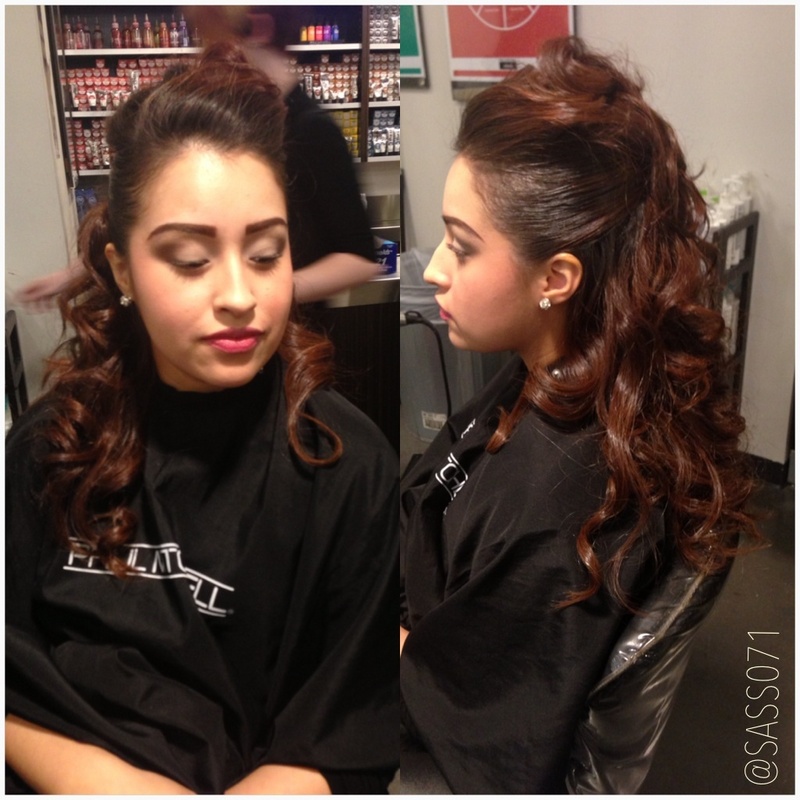 Female model photo shoot of SASSxO in Paul Mitchell the school
