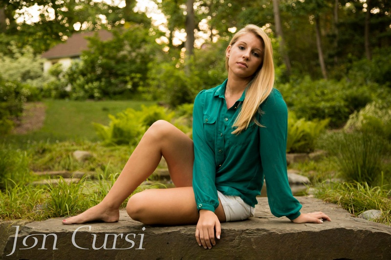 Female model photo shoot of Erica Little in Rutgers Gardens