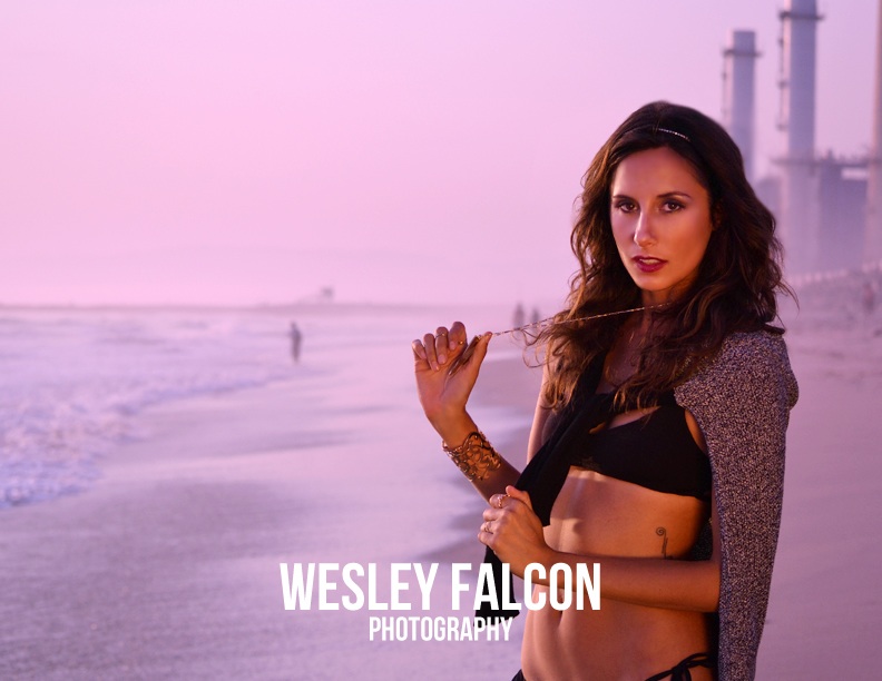 Male model photo shoot of Wesley Falcon Photos in El Porto, CA, makeup by RachaelTann
