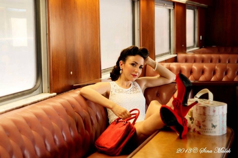 Female model photo shoot of Milene Miranda in Gold Coast Train Museum, Miami, FL