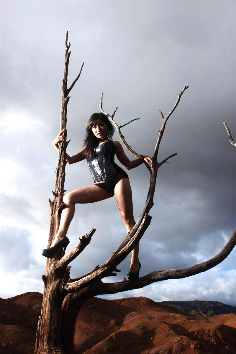 Female model photo shoot of Naiyana Empire by andrez in Waimea Canyon, Kauai, Hawaii