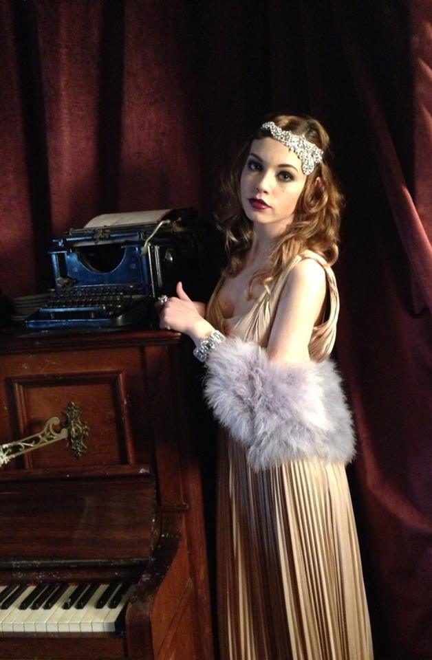 Female model photo shoot of Emma Mulholland  in vintage cocktail club