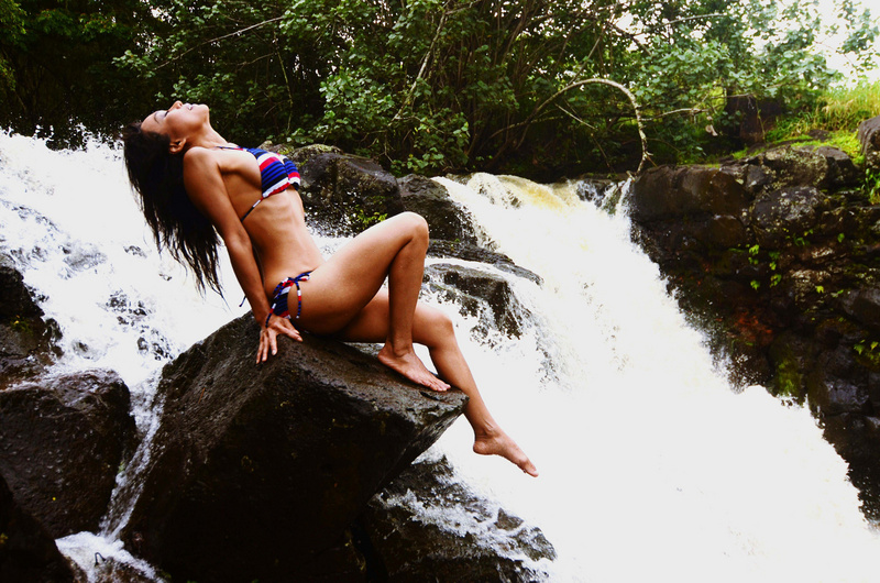 Female model photo shoot of NaiyanaEmpire by Matt Feeser in Kauai, Hawaii