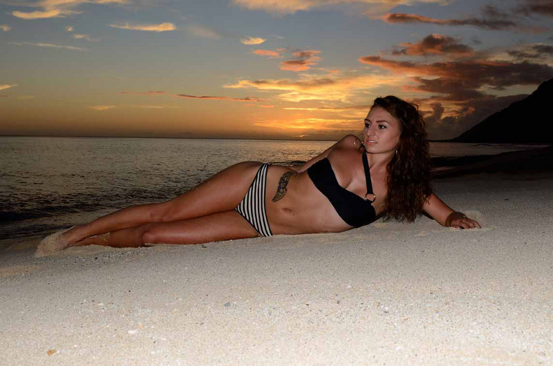 Female model photo shoot of Jadeine Crisp in Waianae, Hawaii