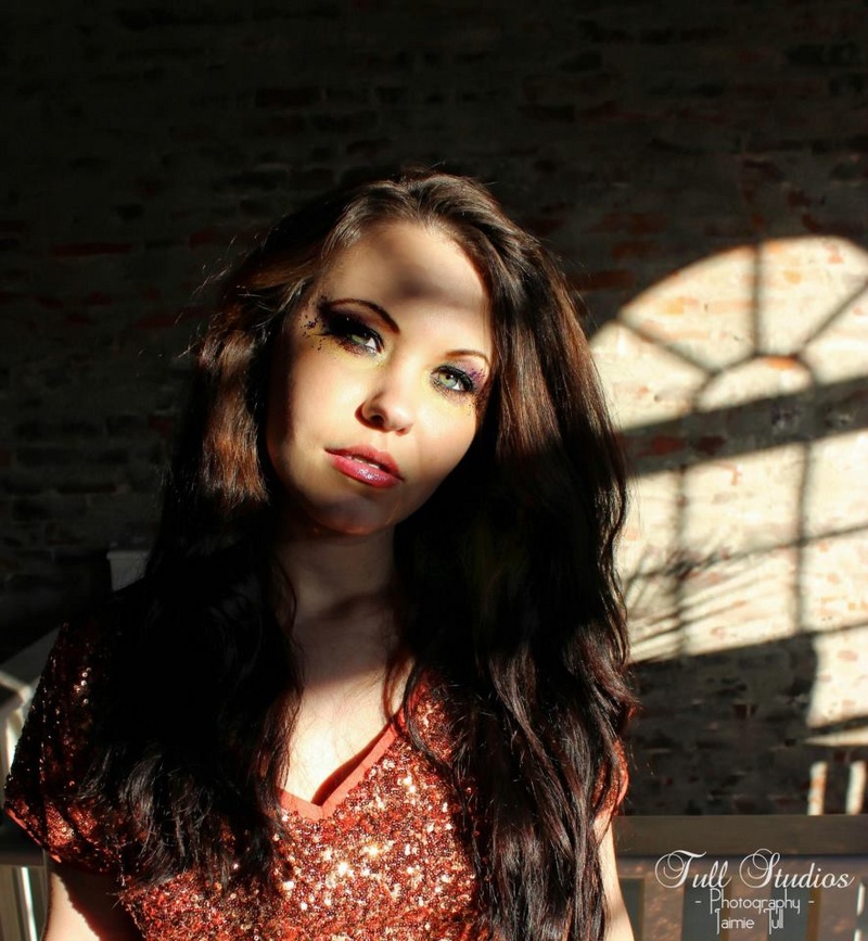 Female model photo shoot of Tull Studios in Glitter Shoot 2013