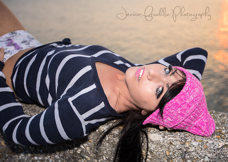 Female model photo shoot of Jennie Franklin in Sandbanks Poole Dorset