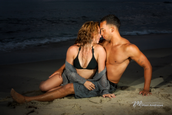 Male and Female model photo shoot of Milton Andrews and Maria LizRowe in Wandansea Beach, La Jolla, CA