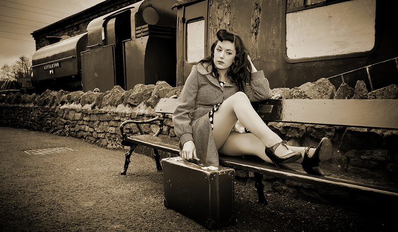 Female model photo shoot of Rhiannan Price in Avon Valley Railway