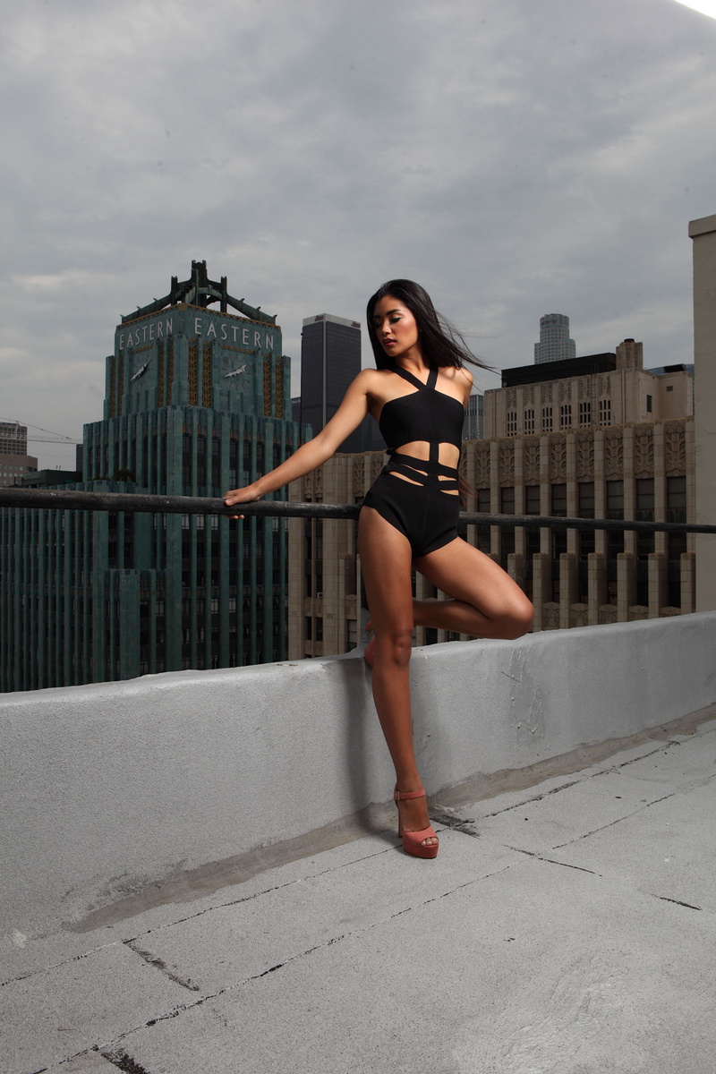 Female model photo shoot of Krista Santiago in Downtown Los Angeles