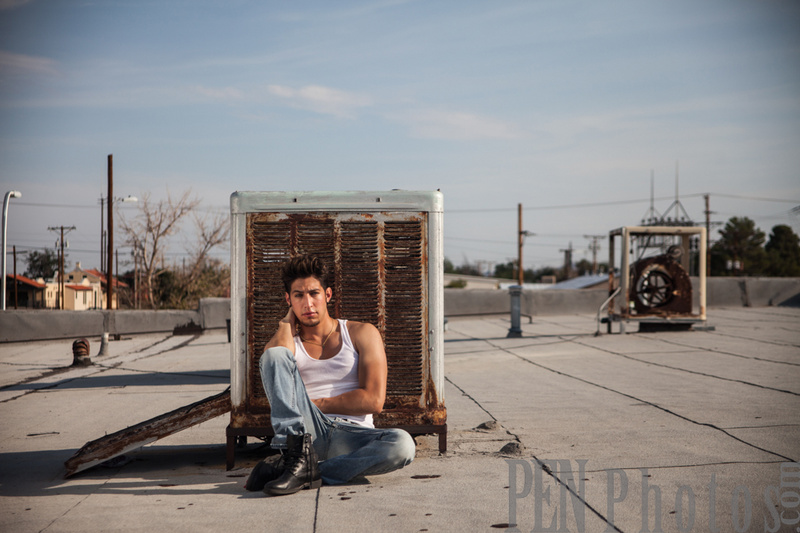 Male model photo shoot of Paul Neff and Lee_Ruiz__ in Warehouse Studio Roof