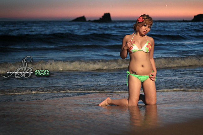 Female model photo shoot of Lina Jones by AllenBradleyPhotography in Laguna Beach