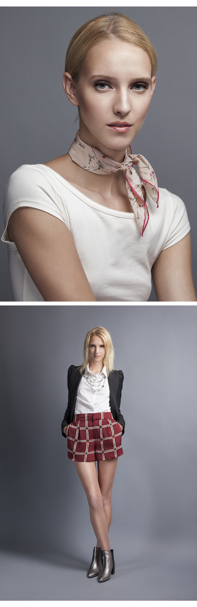 Female model photo shoot of Esin Ugur and Erin Mulcahy by Dobrin, makeup by SWAIN