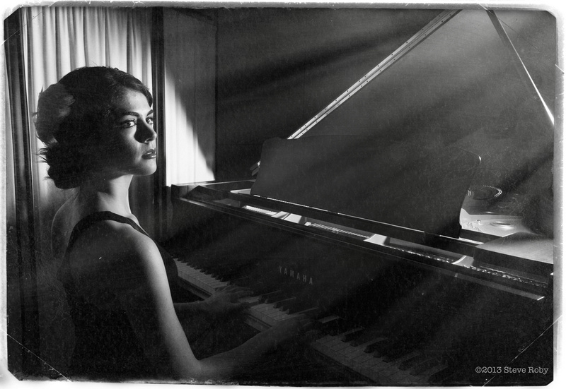 Female model photo shoot of Erika Stella in Piedmont Piano Company