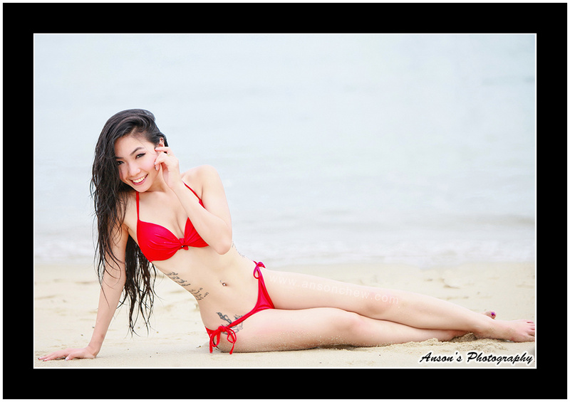 Female model photo shoot of Audrey Goh Li Yi in sentosa