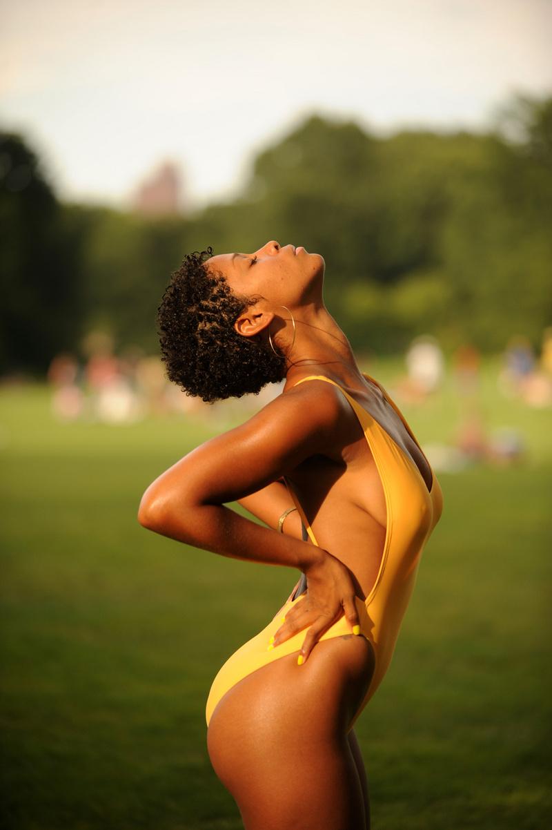 Female model photo shoot of Chris Mina in Central Park