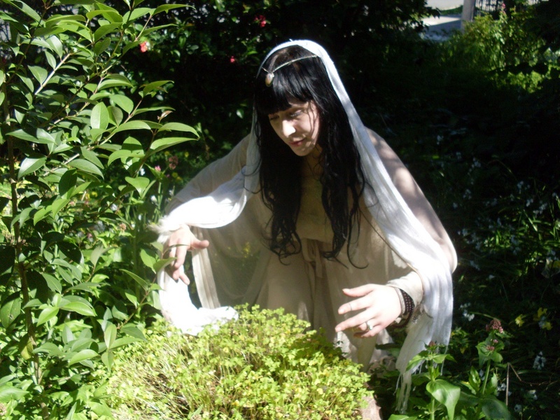 Female model photo shoot of arienette marie smythe in historical gardens