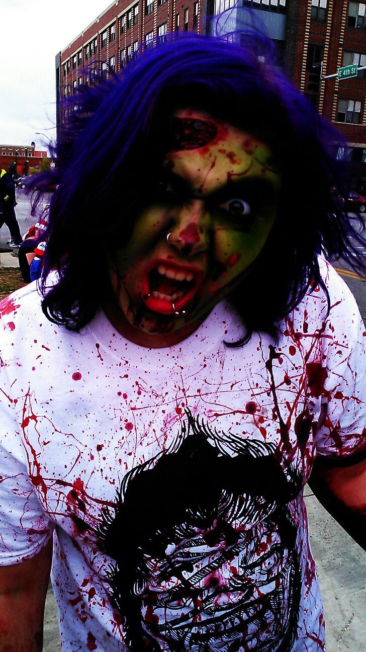 Female model photo shoot of Nessward Narcotic in Des Moines Zombie Walk, Des Moines, IA
