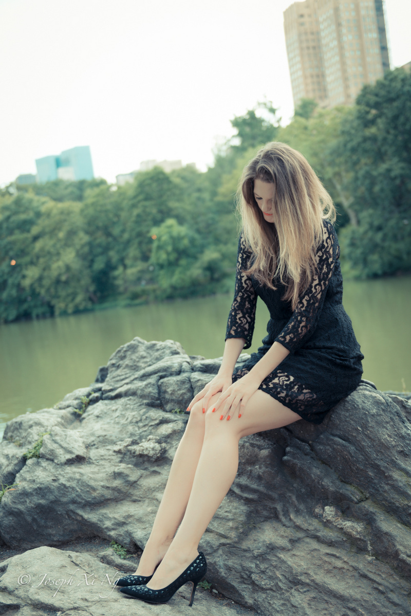 Female model photo shoot of AlisonMidstokke in Central Park Manhattan