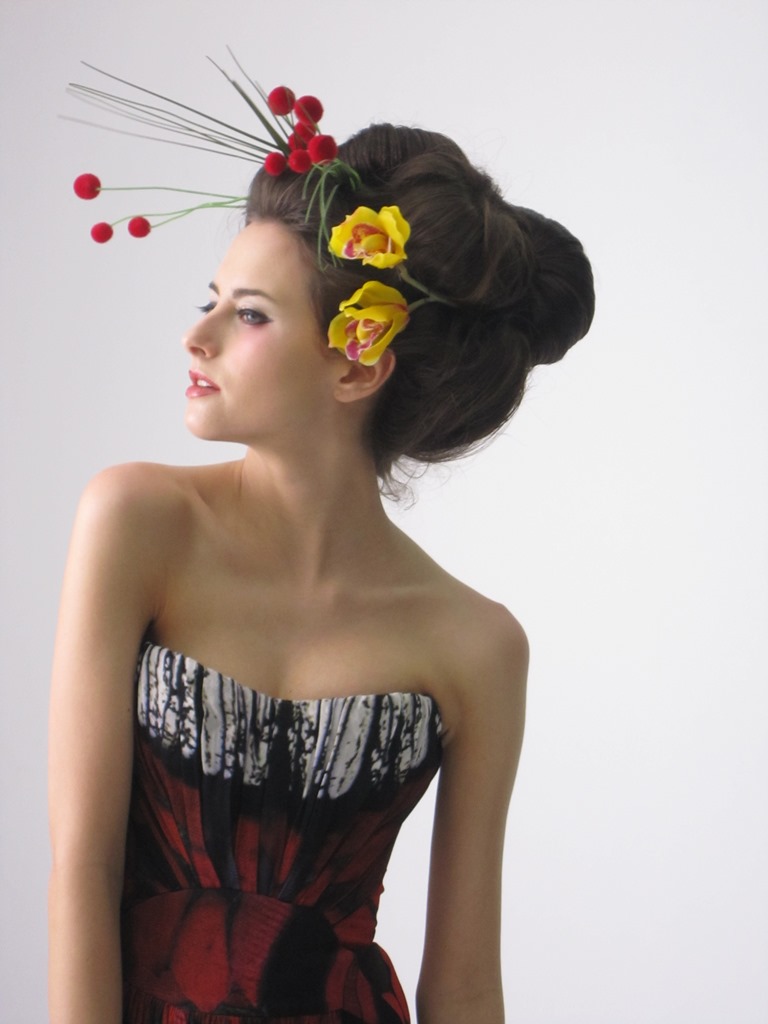 Female model photo shoot of Sozo hair design in SOZO Hair Design