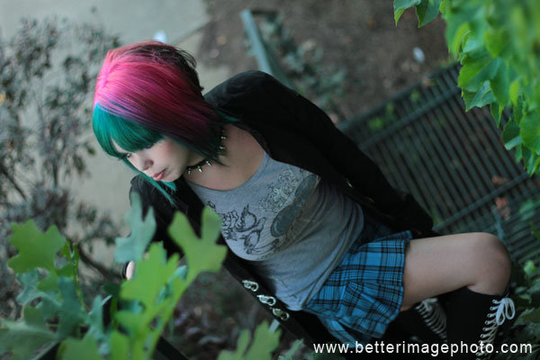 Female model photo shoot of XxShadowBunnixX by Better Image in Rockford, IL, makeup by Nightshade