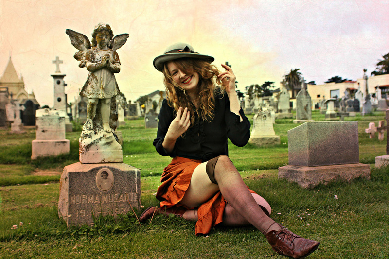 Male model photo shoot of DarylDarko in Cypress Lawn Cemetery, Colma, Ca.