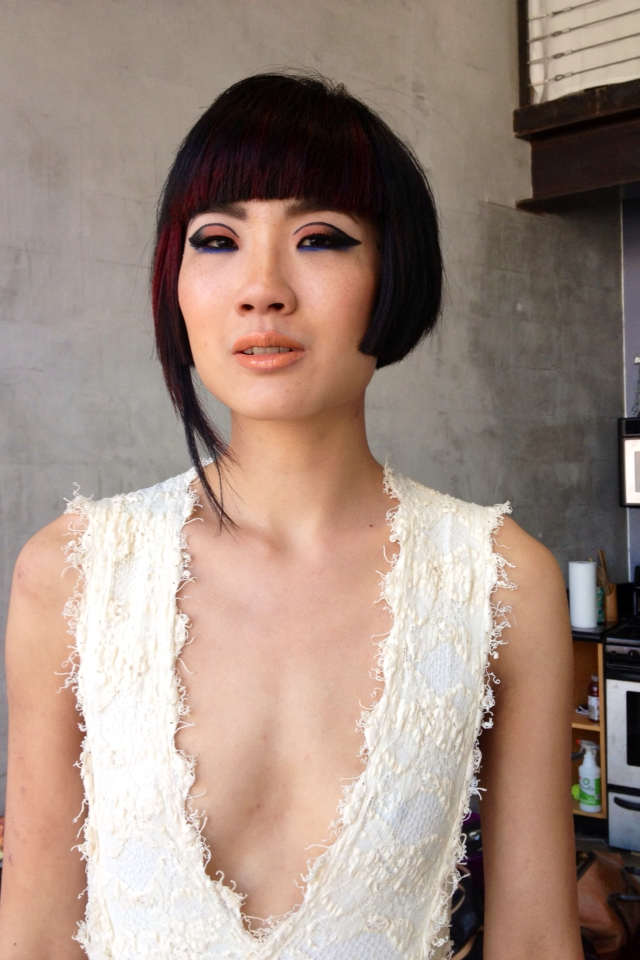 Female model photo shoot of CYN MUA in LA