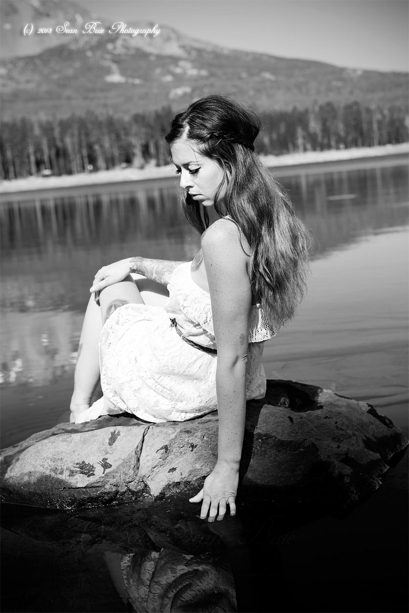 Female model photo shoot of Lucille-Jayne by Sean Buie in Four Mile Lake, OR