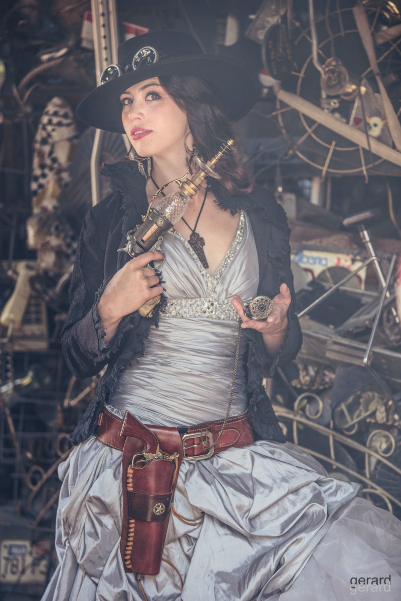 Female model photo shoot of Valiant  by Gerard  in Cathedral of Junk - Austin Texas