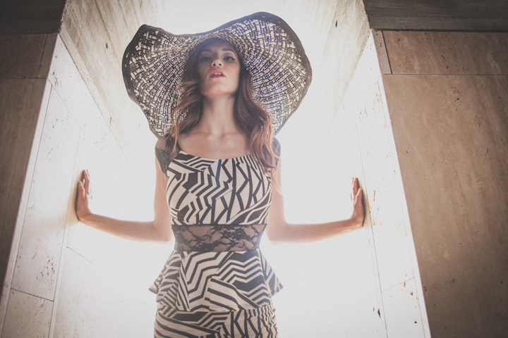 Female model photo shoot of Sharlene Durfey in Getty Villa, Malibu