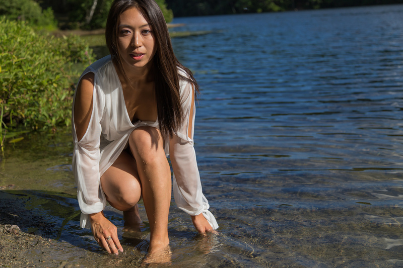 Female model photo shoot of Oryon Aam in Houghton's Pond