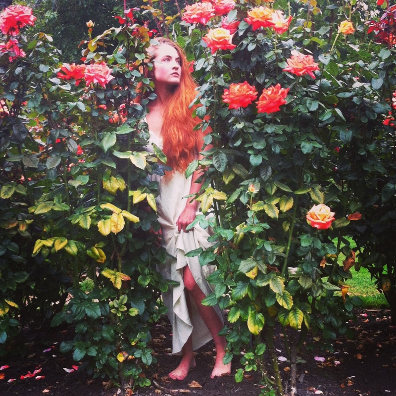 Female model photo shoot of Sarah McNie by Polymath in Portland Rose Gardens