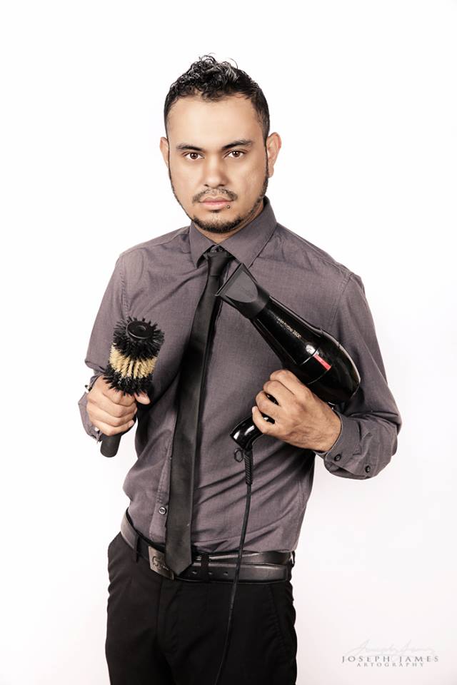 Male model photo shoot of Juan Santos - MUAH