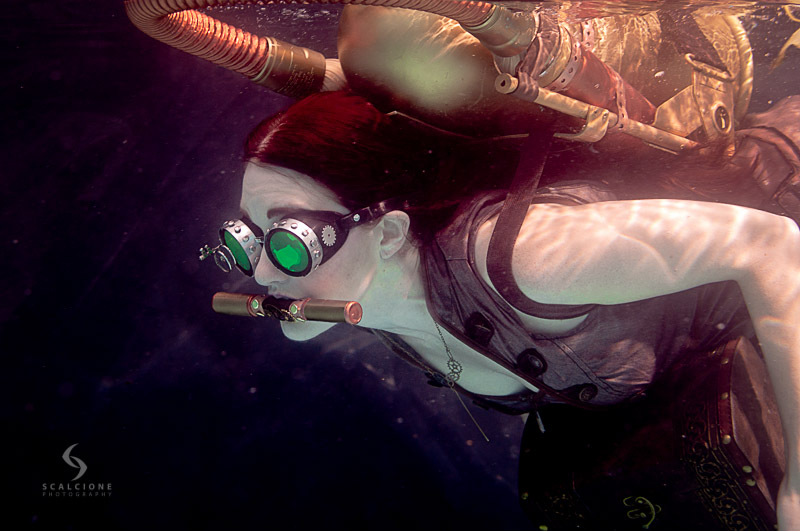 Male and Female model photo shoot of Scalcione Photography and La Maupin in Underwater