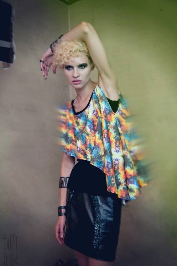 Female model photo shoot of Solace Mutski by BittyFotos, hair styled by Kourtney Scott, clothing designed by Kira Lee Cahill