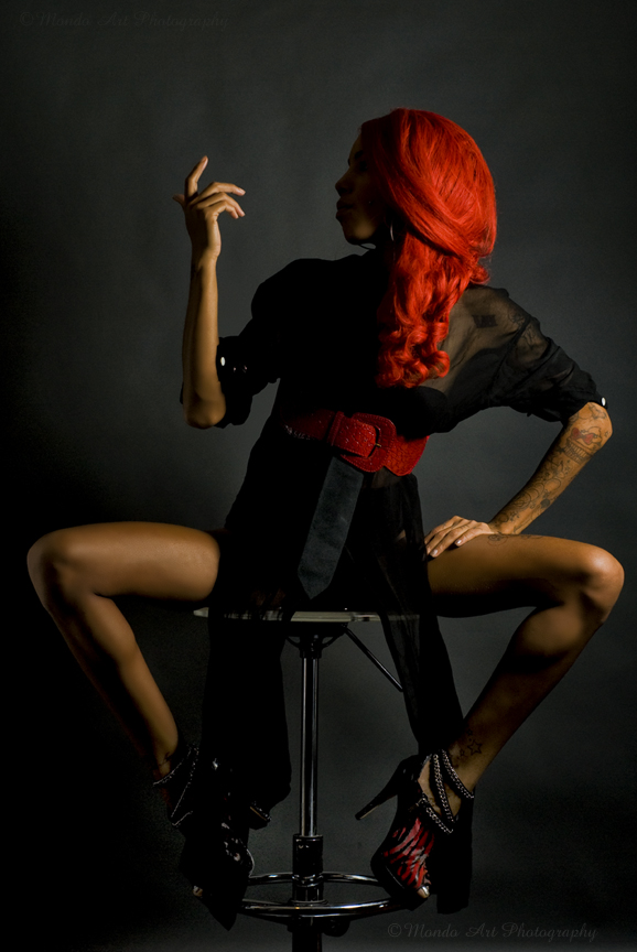 Female model photo shoot of Kharma TAT2 Taylor by Mondo in Tempe, Arizona, wardrobe styled by TaylorMade GenetiX