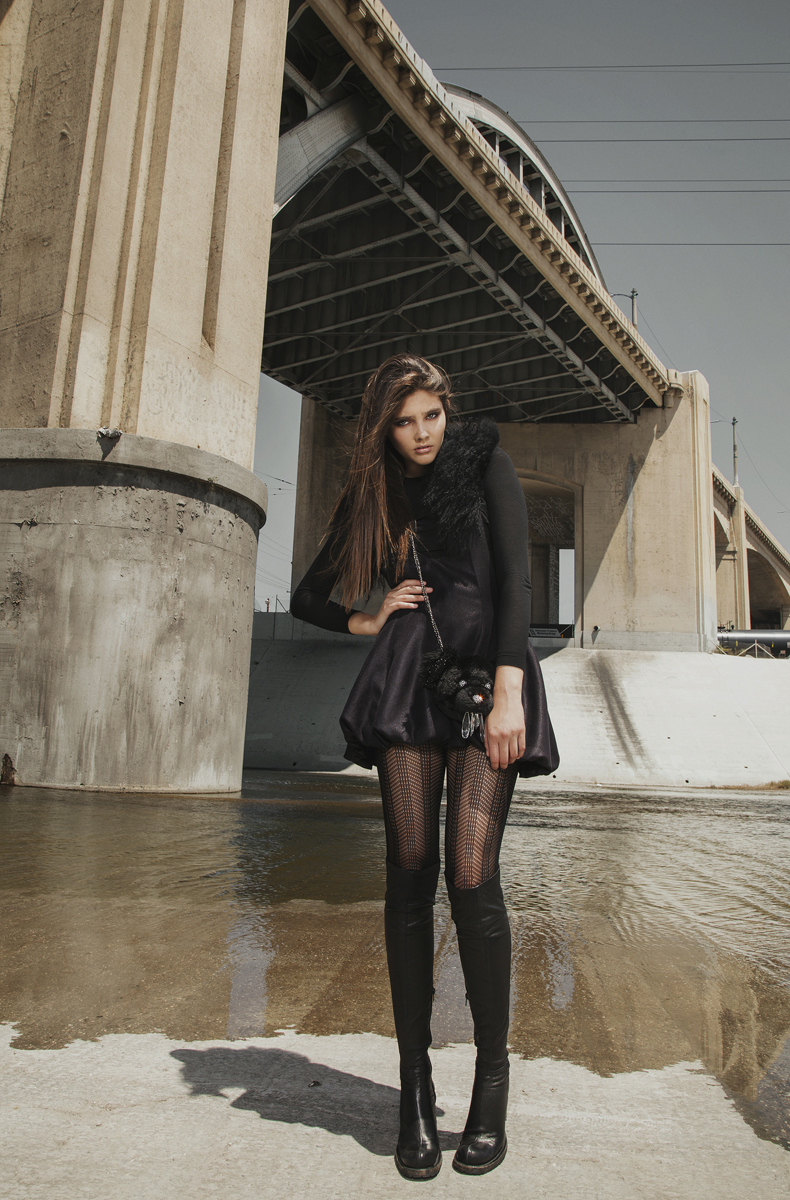 Female model photo shoot of Sumie Tachibana in los angeles river