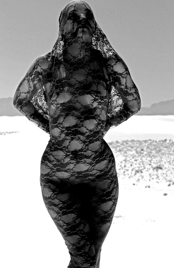 Female model photo shoot of The Soft Skeleton by The Things Ive Seen in White Sands National Park, NM