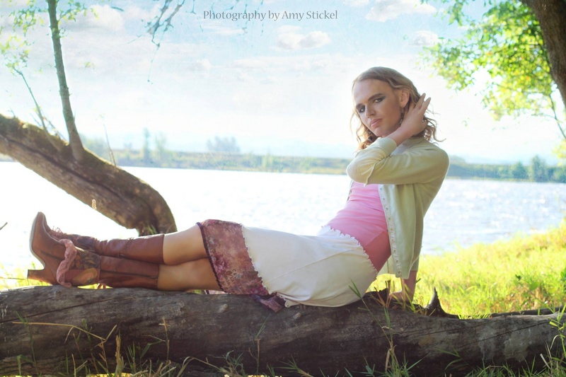 Female model photo shoot of ZARA SWAN by Amy Stickel in Oak Island Meadow (Sauvie Island)