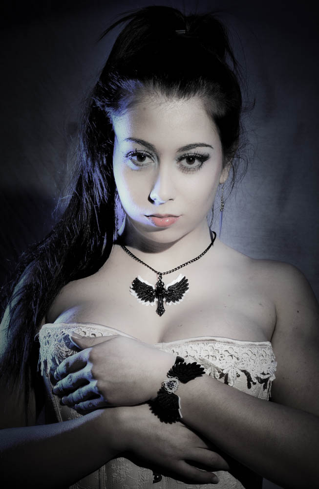 Female model photo shoot of Gloomyswirl  and Valera Medusa by Robert Chouraqui