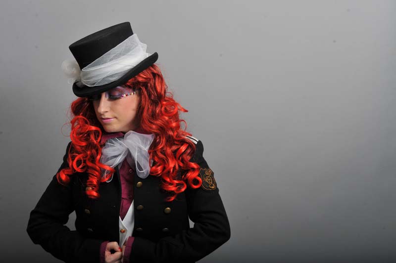 Female model photo shoot of Mad Hatter Make Up by Evoqe in Rotherham