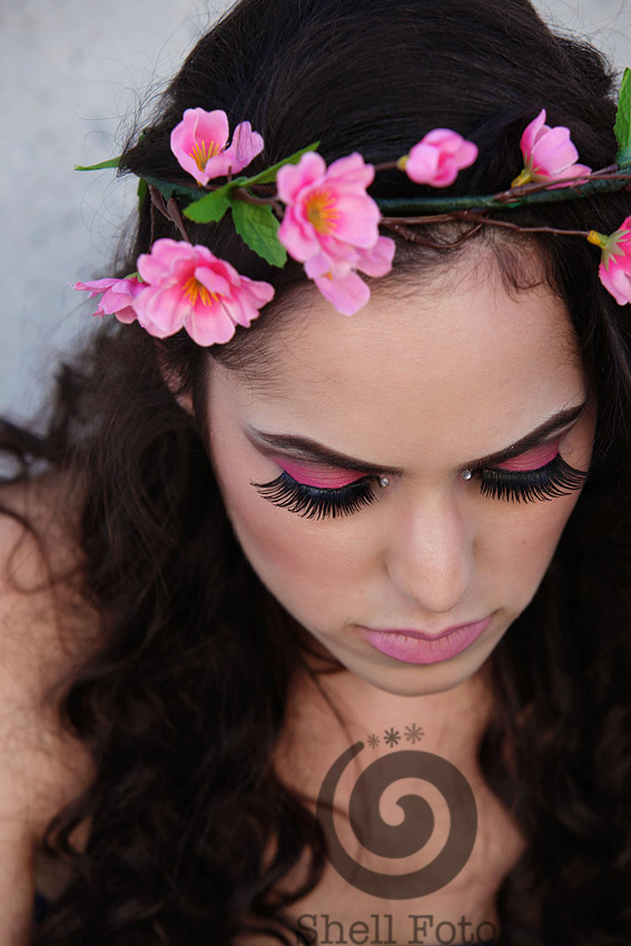 Female model photo shoot of Shell Foto, makeup by Dorsha Rodriguez, clothing designed by Erika Salumbides