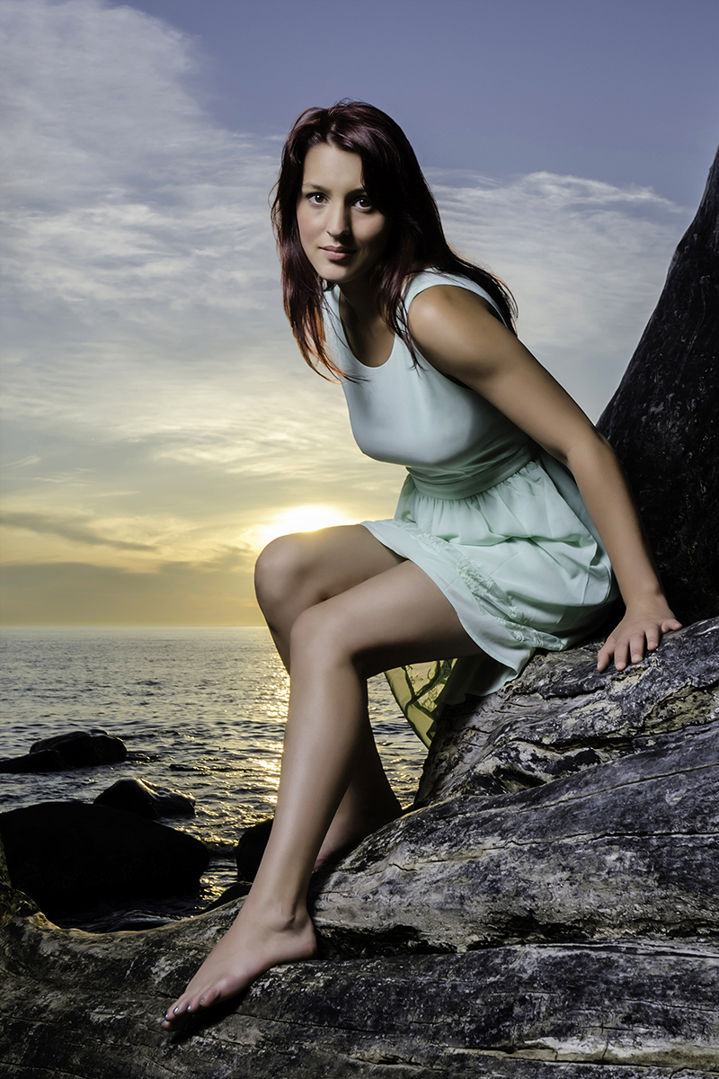 Female model photo shoot of cherry smile in wreck beach