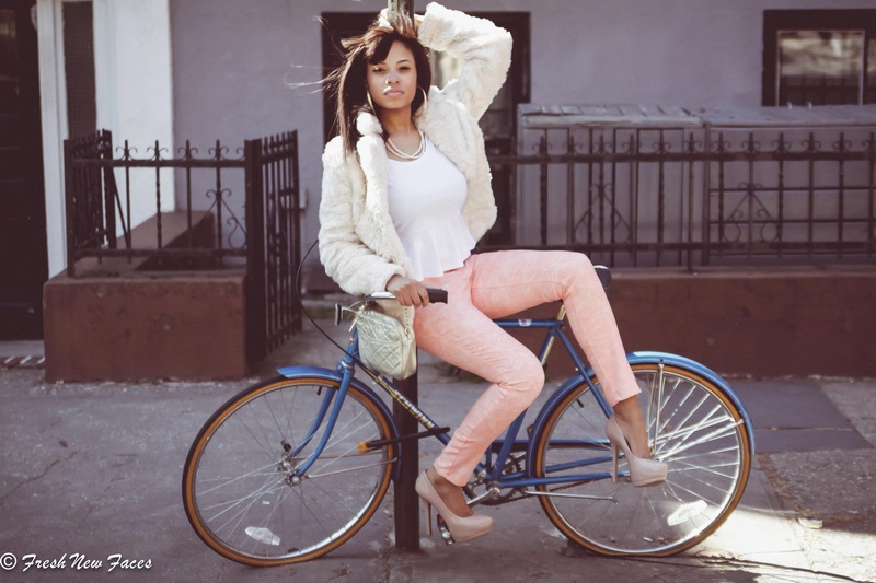 Female model photo shoot of Oliva Hunter in Downtown Brooklyn
