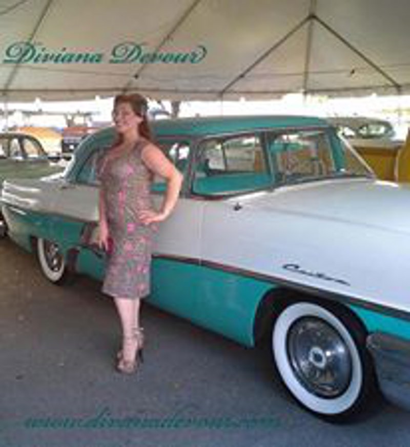 Female model photo shoot of DIVIANA DEVOUR in Gynabo, Puerto RicoClassic car show