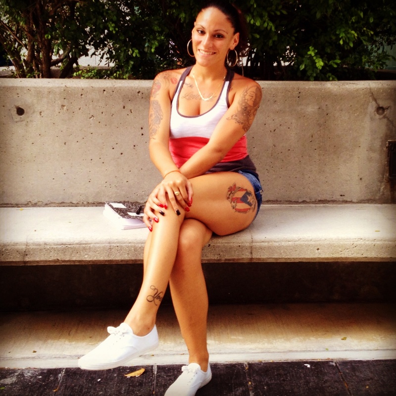 Female model photo shoot of Chuchie Babiee in Down town Miami