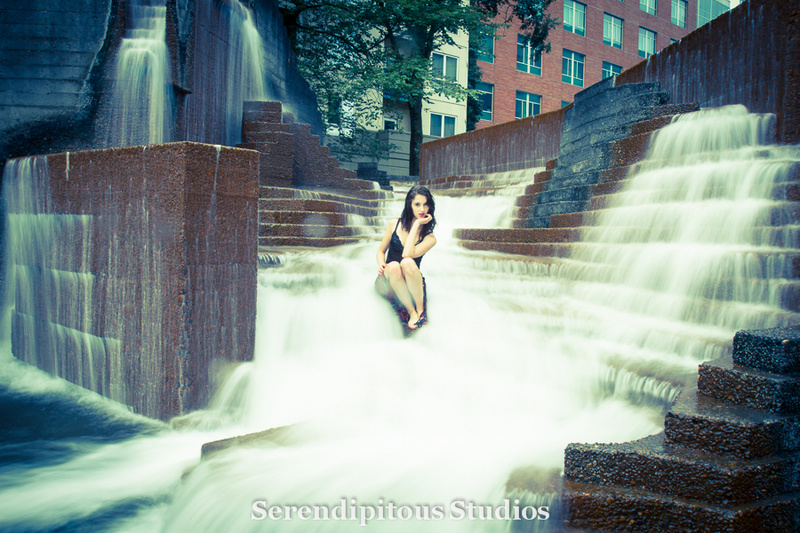 Female model photo shoot of Julia Sleeper by Proxis Elements and Serendipitous Studios in Lovejoy Fountain Park