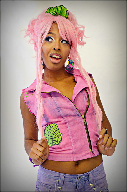 Female model photo shoot of Pink Lightning Clothing by Jlazlo Photos