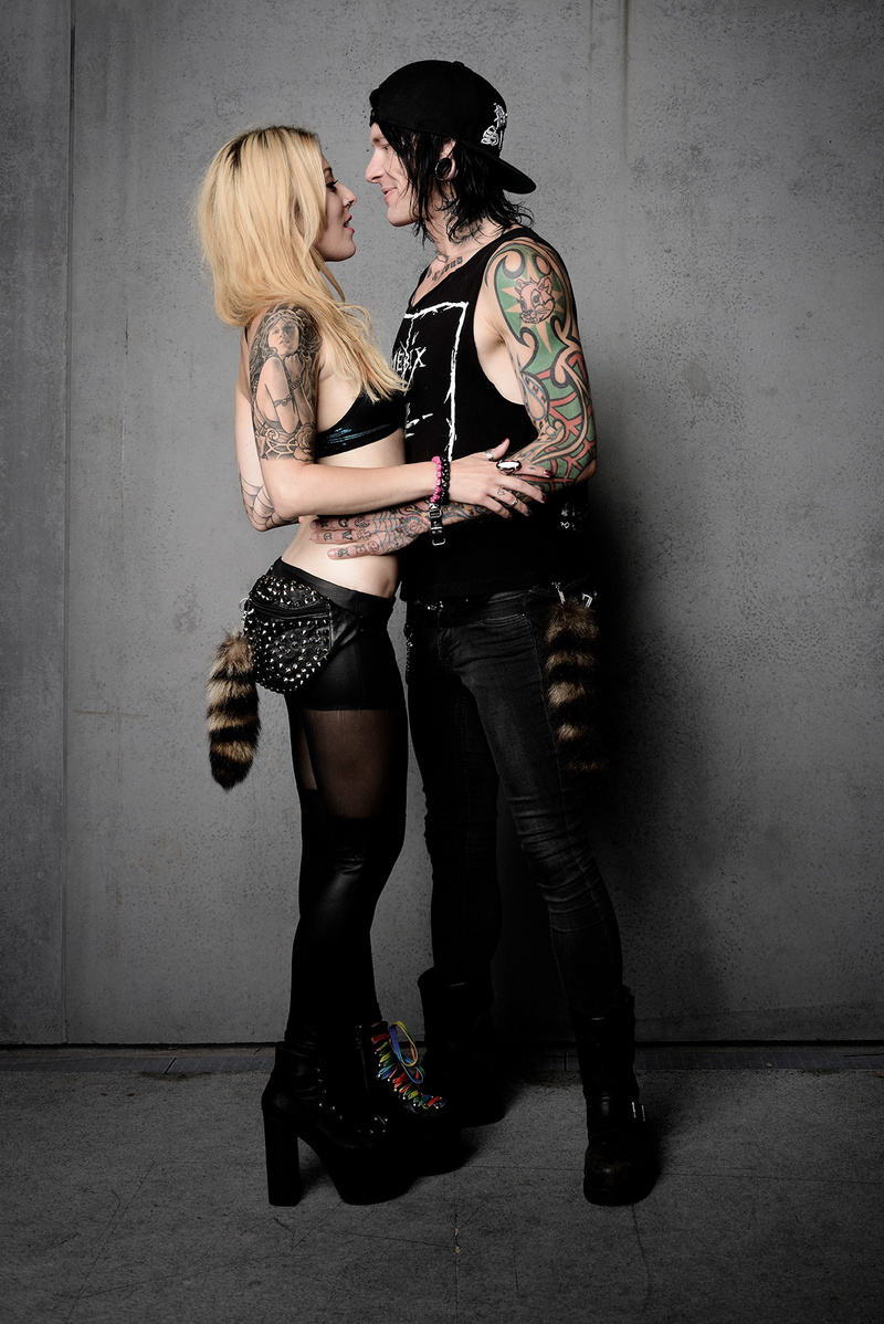Male and Female model photo shoot of Bjoern Roeen and Luana Mancuso Harley in Hamburg
